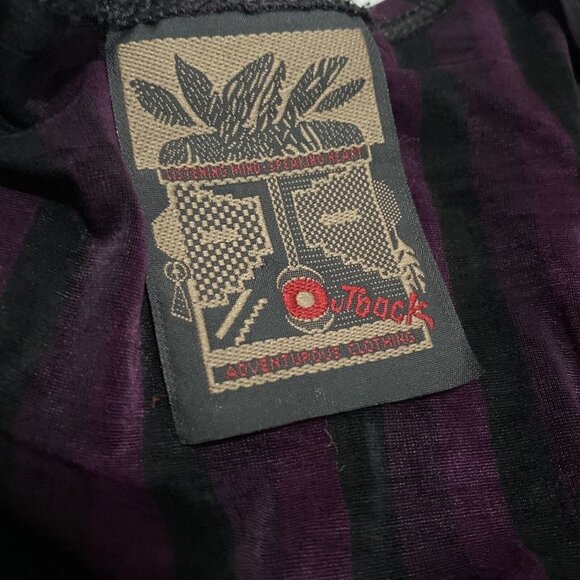Outback Adventures Black Purple  Sleeveless Top  Size Medium USA - Picture 6 of 11